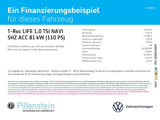 Volkswagen T-Roc 1.0 TSI Life