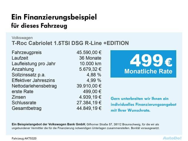 Volkswagen T-Roc Cabriolet DSG R-Line