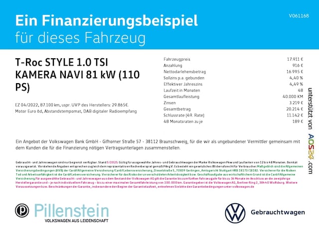 Volkswagen T-Roc 1.0 TSI Style