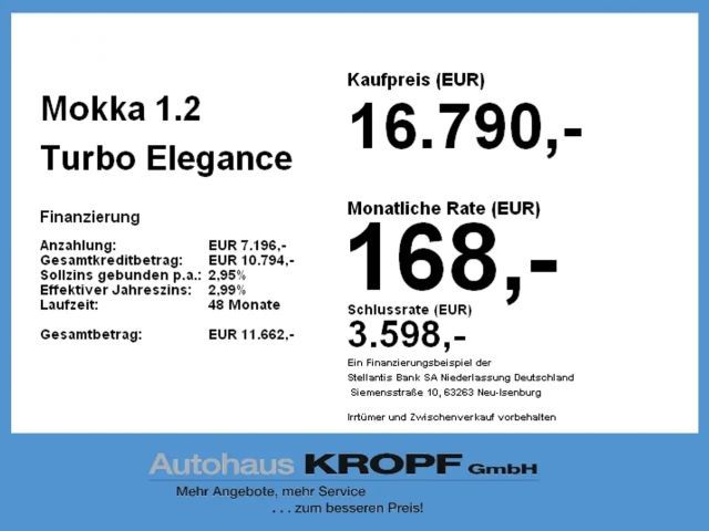 Opel Mokka 1.2 Turbo Elegance Turbo