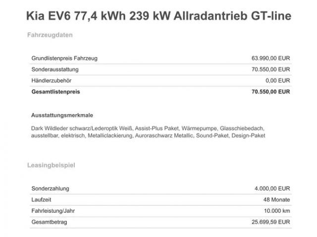 Kia EV6 77,4 kWh GT-Line Vierwielaandrijving