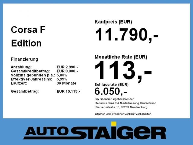 Opel Corsa Edition F Edition