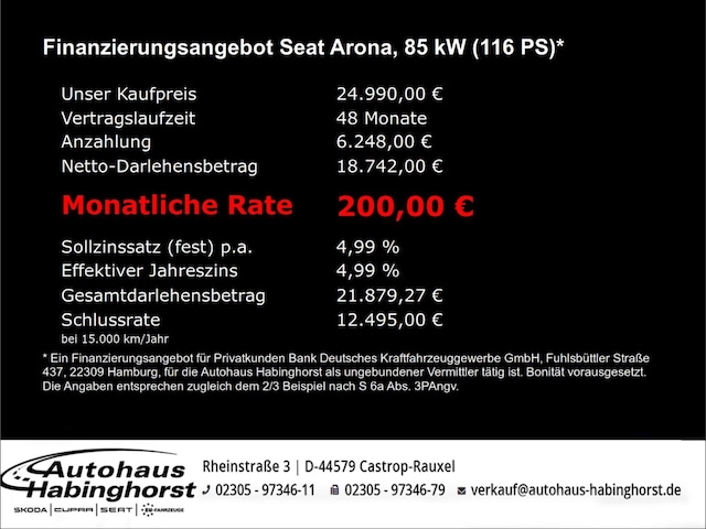 Seat Arona 1.0 TSI DSG Style