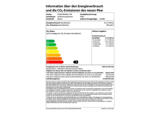Volkswagen Golf 2.0 TSI 4Motion Golf VIII