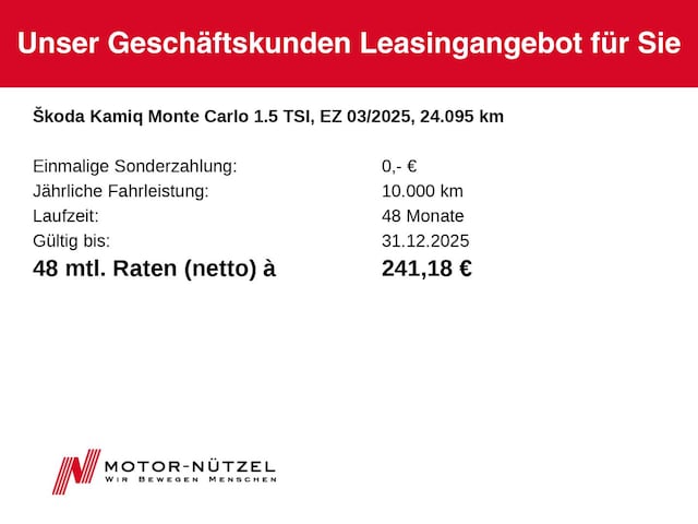 Skoda Kamiq 1.5 TSI Monte Carlo