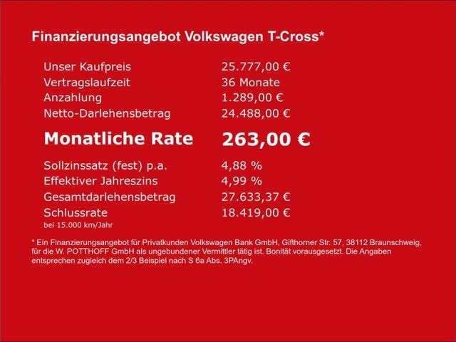 Volkswagen T-Cross 1.0 TSI IQ.Drive R-Line