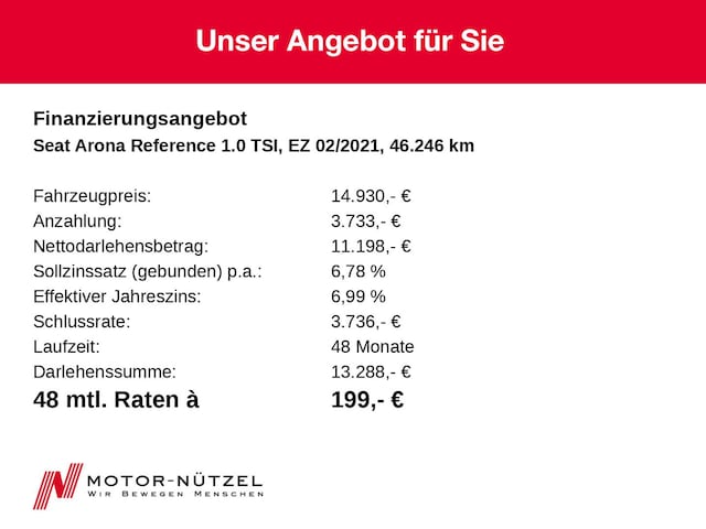 Seat Arona 1.0 TSI Reference