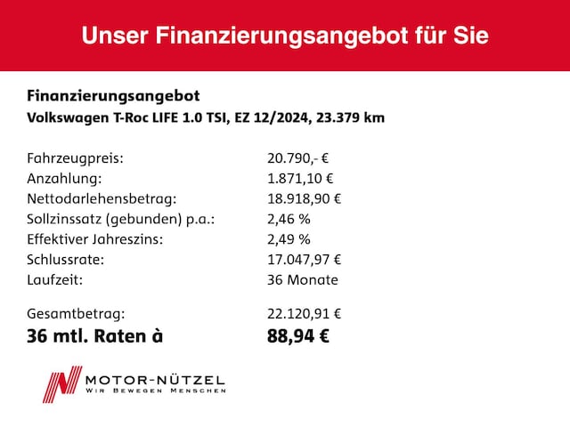 Volkswagen T-Roc 1.0 TSI Life