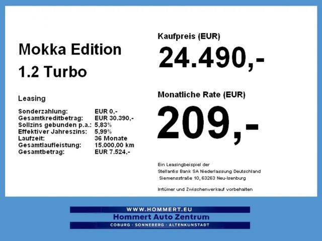 Opel Mokka 1.2 Turbo Edition Turbo