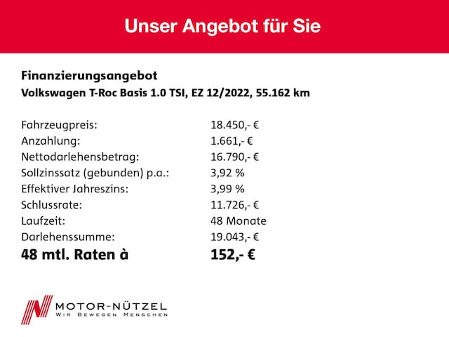 Volkswagen T-Roc 1.0 TSI