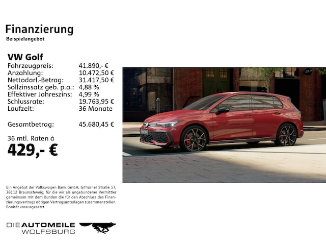 Volkswagen Golf 2.0 TSI DSG GTI Golf VIII