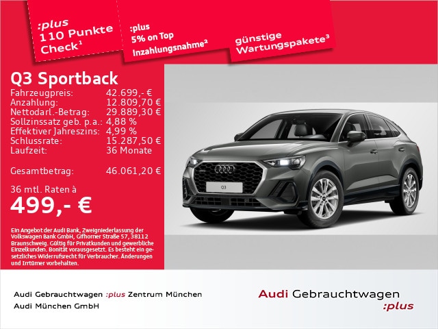 Audi Q3 40 TFSI Quattro S-Tronic Sportback