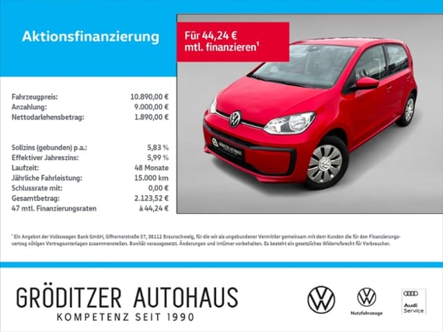 Volkswagen up! 1,0 Klima|GRA|CAM