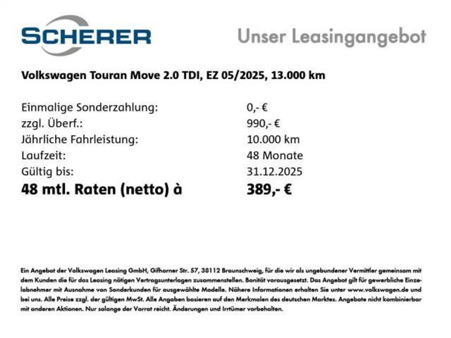 Volkswagen Touran 2.0 TDI DSG Move