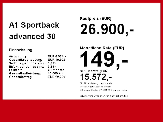 Audi A1 30 TFSI S-Tronic Sportback