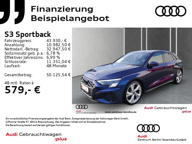 Audi S3 Quattro S-Tronic Sportback