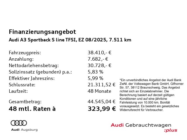 Audi A3 35 TFSI S-Line S-Tronic Sportback