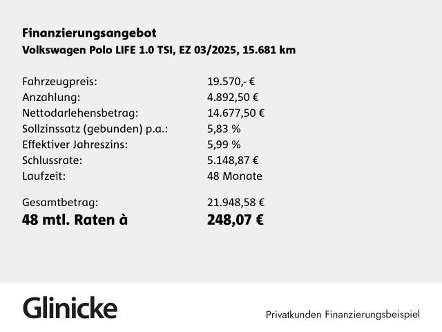 Volkswagen Polo 1.0 TSI Life