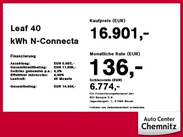 Nissan Leaf 40 kWh N-Connecta