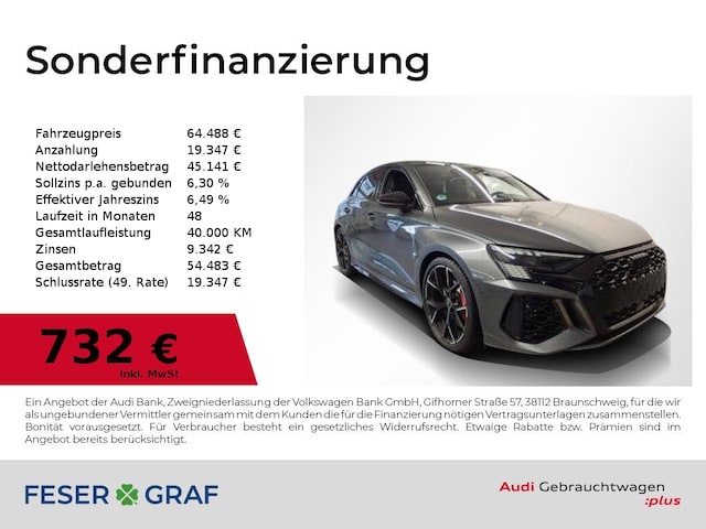 Audi RS3 Quattro S-Tronic Sportback