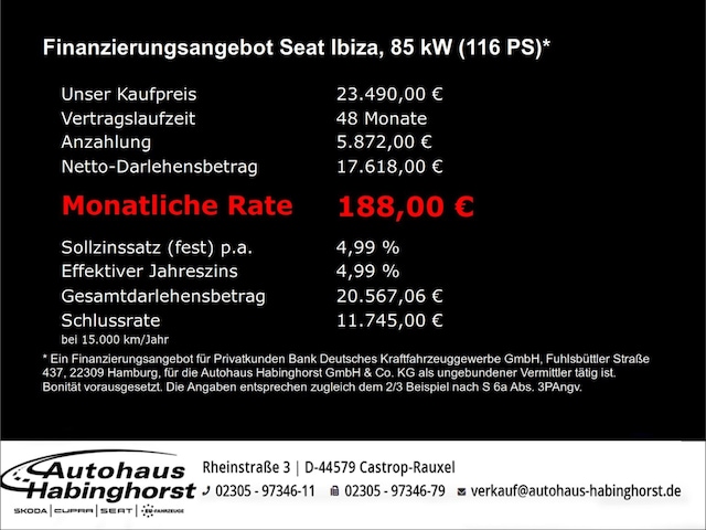 Seat Ibiza 1.0 TSI DSG Style