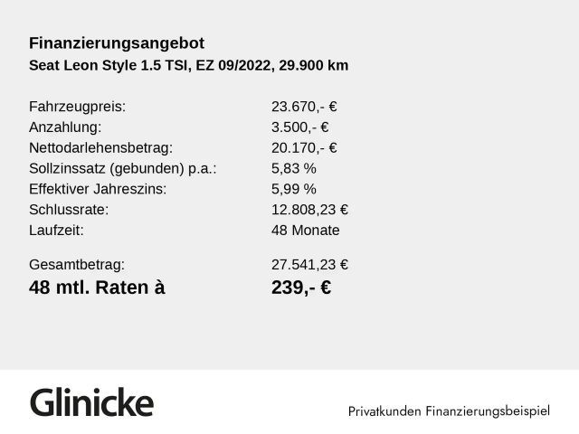 Seat Leon 1.5 TSI DSG Sportstourer Style