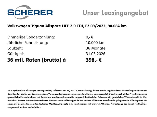 Volkswagen Tiguan 2.0 TDI Allspace Life
