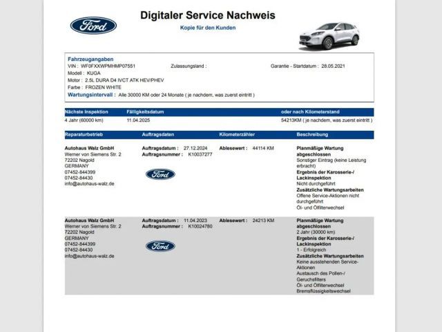 Ford Kuga Plug in Hybrid Titanium