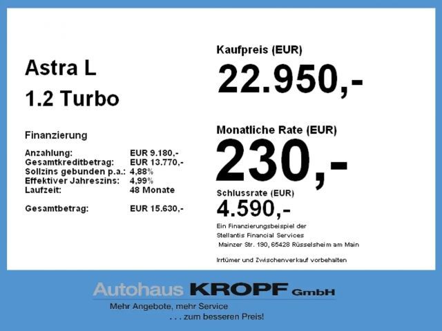 Opel Astra 1.2 Turbo Edition Turbo