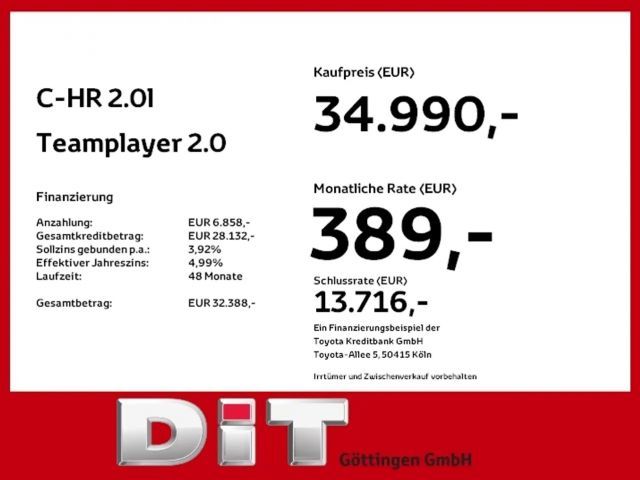 Toyota C-HR 2.0l Teamplayer Sitzheizung, LED, Isofix
