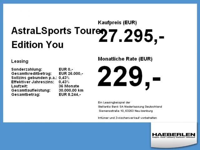 Opel Astra Edition Sports Tourer