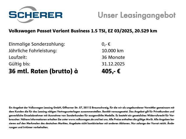 Volkswagen Passat 1.5 TSI Business DSG Variant