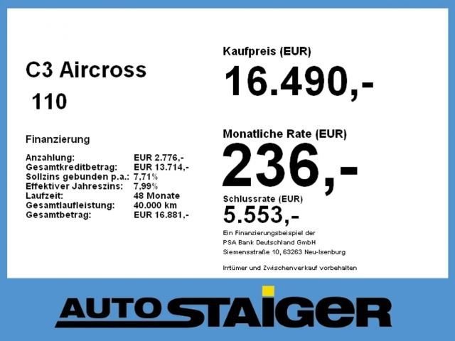 Citroën C3 Aircross Shine