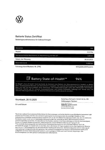 Volkswagen ID.5 77 KWh Pro
