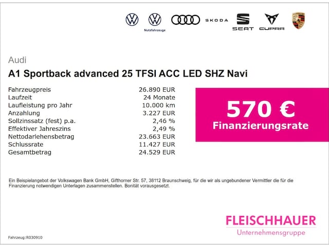 Audi A1 25 TFSI S-Tronic Sportback