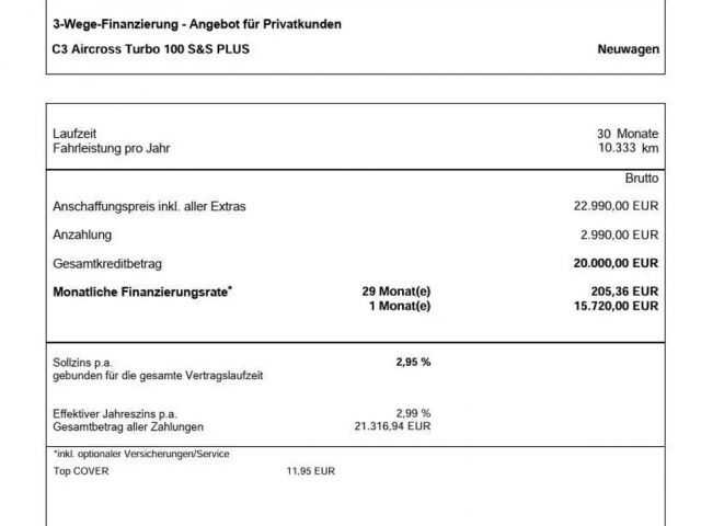 Citroën C3 Aircross Plus PureTech