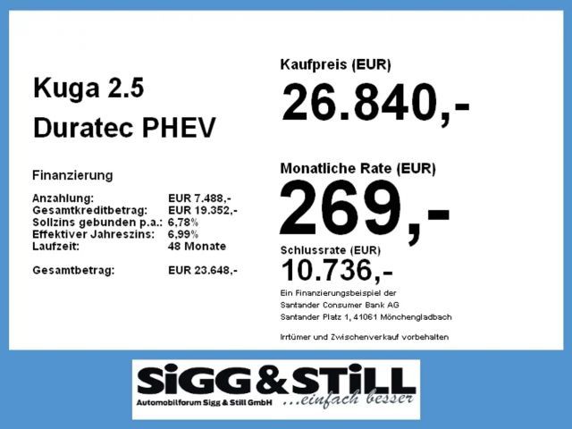 Ford Kuga Plug in Hybrid ST Line