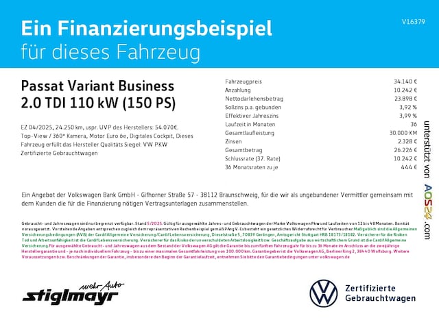 Volkswagen Passat 2.0 TDI Business DSG Variant