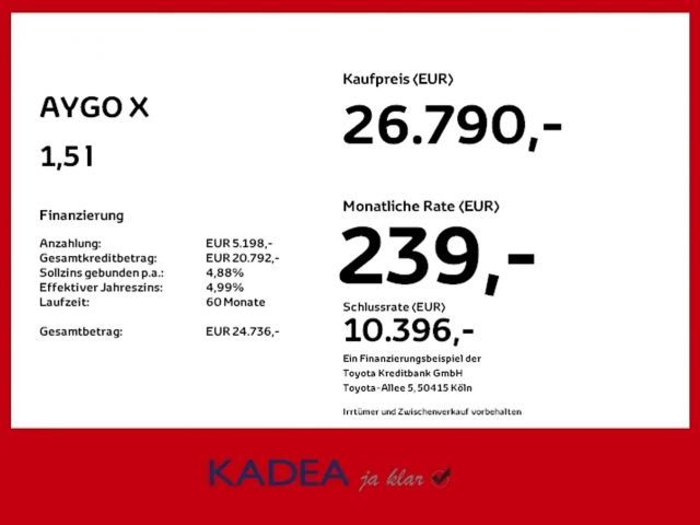 Toyota Aygo X Hatchback Lounge