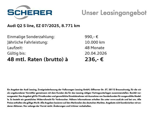 Audi Q2 30 TFSI S-Line