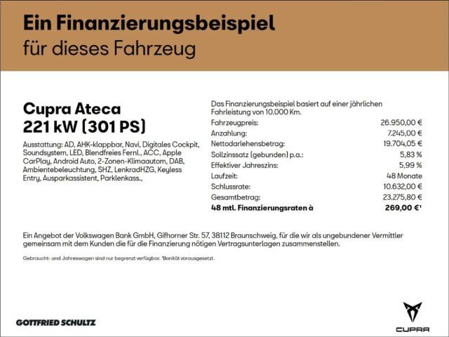 Cupra Ateca 2.0 TSI DSG