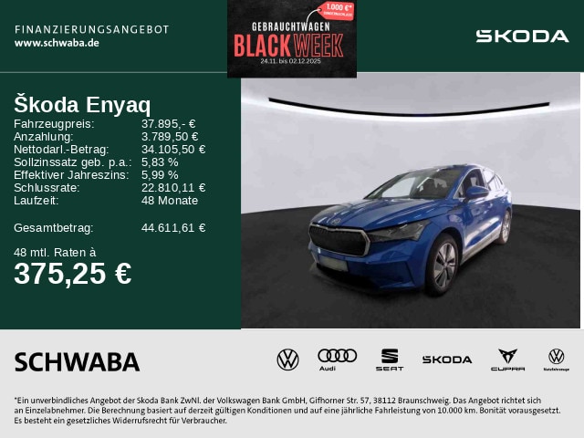 Skoda Enyaq Enyaq 80x iV *Wärmep.*DCC*PANO*LED*AHK*ACC*19"*