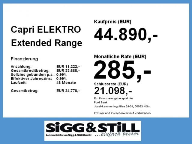 Ford Capri Extended range RWD