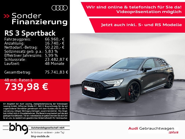 Audi RS3 Quattro S-Tronic Sportback