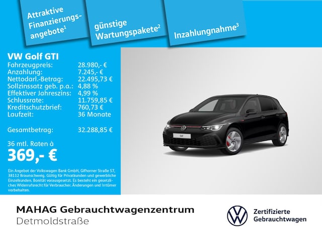 Volkswagen Golf 2.0 TSI DSG GTI Golf VIII