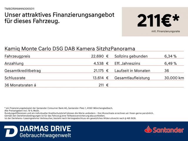 Skoda Kamiq Monte Carlo