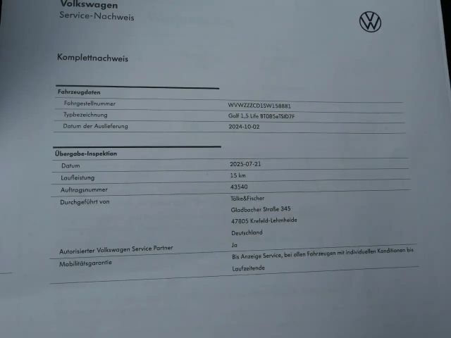 Volkswagen Golf 1.5 eTSI Golf VIII Life