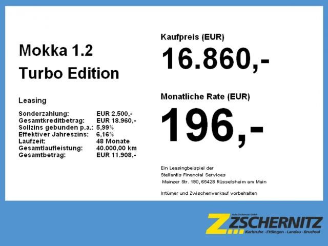 Opel Mokka 1.2 Turbo Edition Turbo