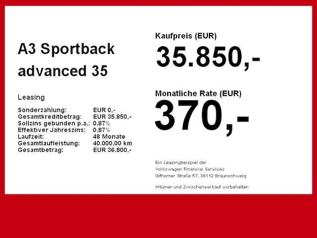 Audi A3 35 TFSI S-Tronic Sportback