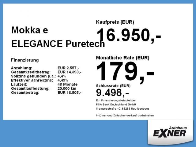 Opel Mokka Elegance Mokka-e